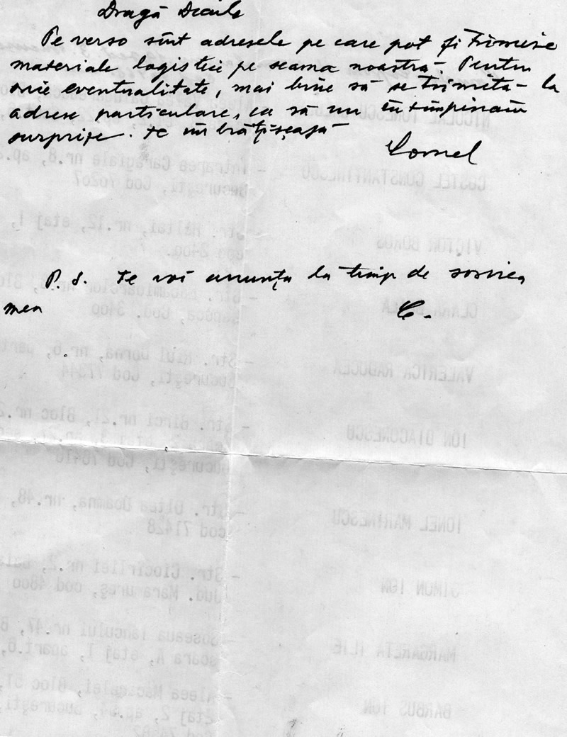 Corneliu Coposu catre A. Herlea scrisoare manuscris, februarie 1990